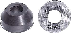 Danco 35089B Beveled Faucet Washer, #000, 15/32 in Dia, Rubber, Pack of 5