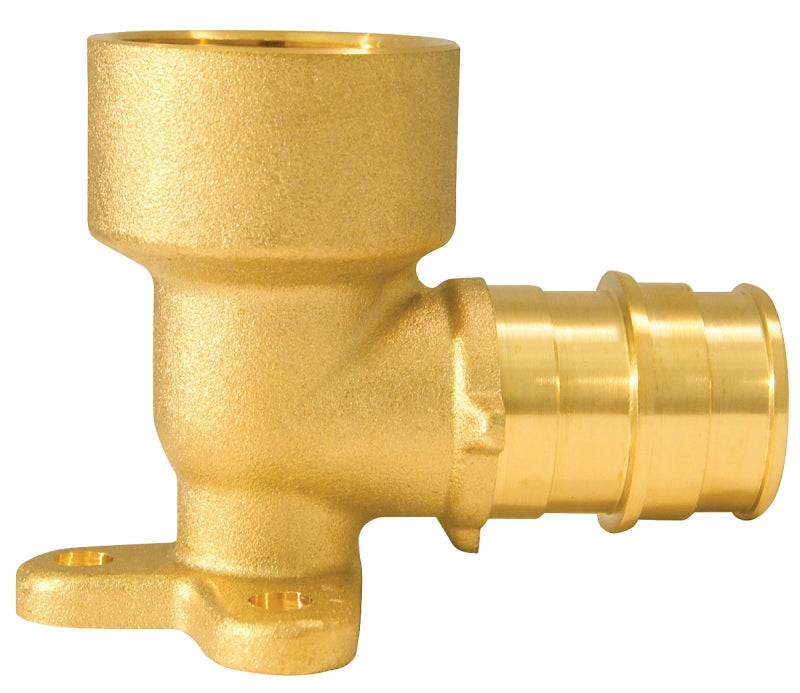Apollo ExpansionPEX Series EPXDEE3412 Reducing Drop Ear Pipe Elbow, 3/4 x 1/2 in, Barb x FNPT, PEX-A, 90 deg Angle