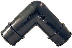 Apollo ExpansionPEX Series EPXPAE3410PK Pipe Elbow, 3/4 in, Barb, 90 deg Angle, Poly Alloy, Black, 200 psi Pressure