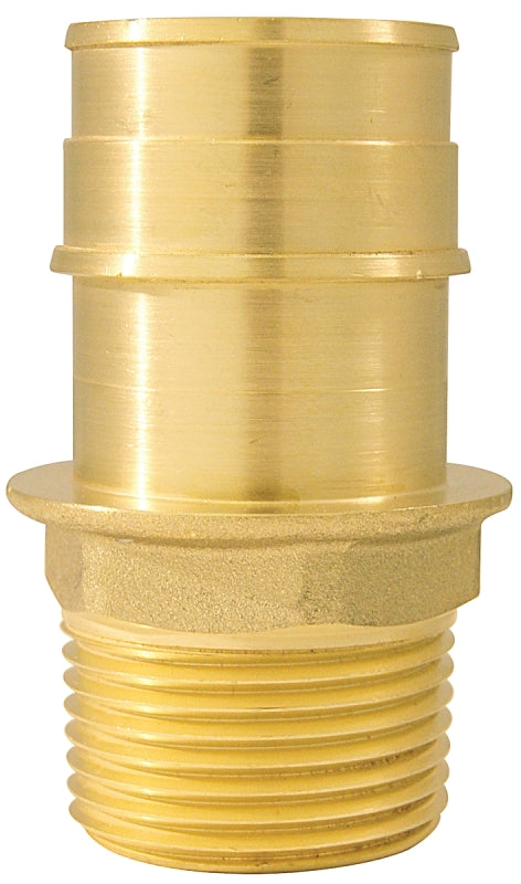 Apollo ExpansionPEX Series EPXMA134 Reducing Pipe Adapter, 1 x 3/4 in, Barb x MPT, PEX-A, Brass, 200 psi Pressure
