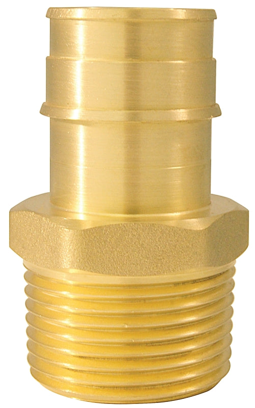 Apollo ExpansionPEX Series EPXMA11 Pipe Adapter, 1 in, Barb x MNPT, PEX-A, Brass, 200 psi Pressure