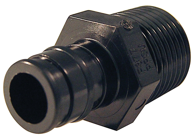 Apollo ExpansionPEX Series EPXPAM1210PK Pipe Adapter, 1/2 in, Barb x MPT, PEX-A, Poly Alloy, 200 psi Pressure