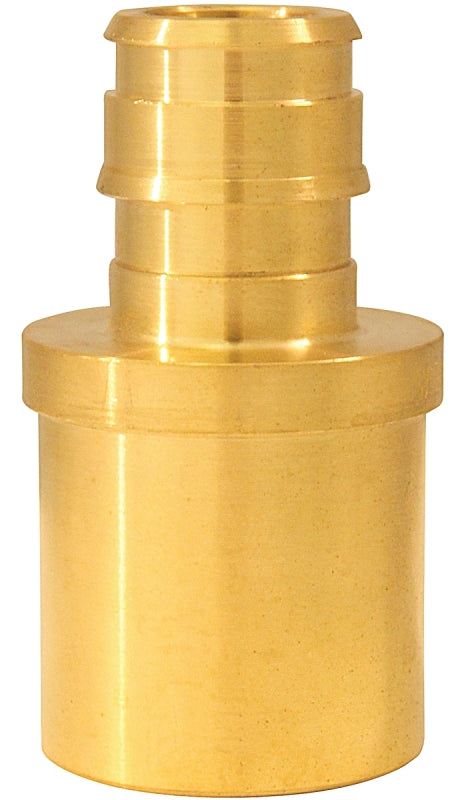 Apollo ExpansionPEX Series EPXMS1234 Reducing Pipe Adapter, 1/2 x 3/4 in, Barb x Male Sweat, PEX-A, Brass