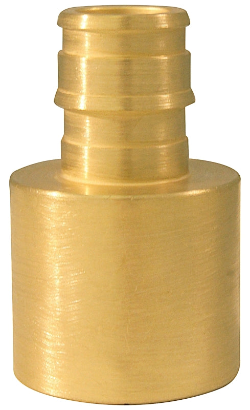 Apollo ExpansionPEX Series EPXFS1234 Pipe Adapter, 1/2 x 3/4 in, Barb x Female Sweat, PEX-A, Brass, 200 psi Pressure