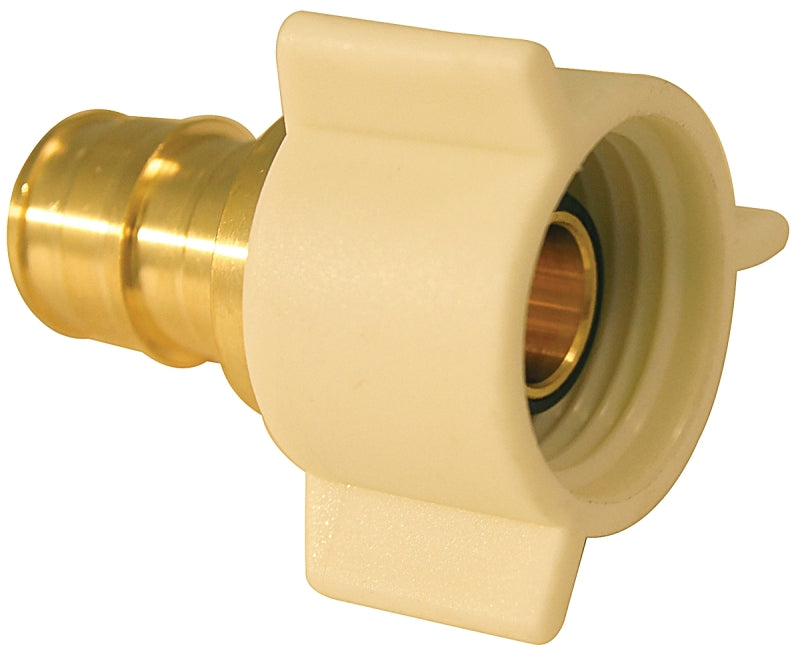 Apollo ExpansionPEX Series EPXFA12S Swivel Pipe Adapter, 1/2 in, Barb x FNPT, PEX-A, Brass, 200 psi Pressure