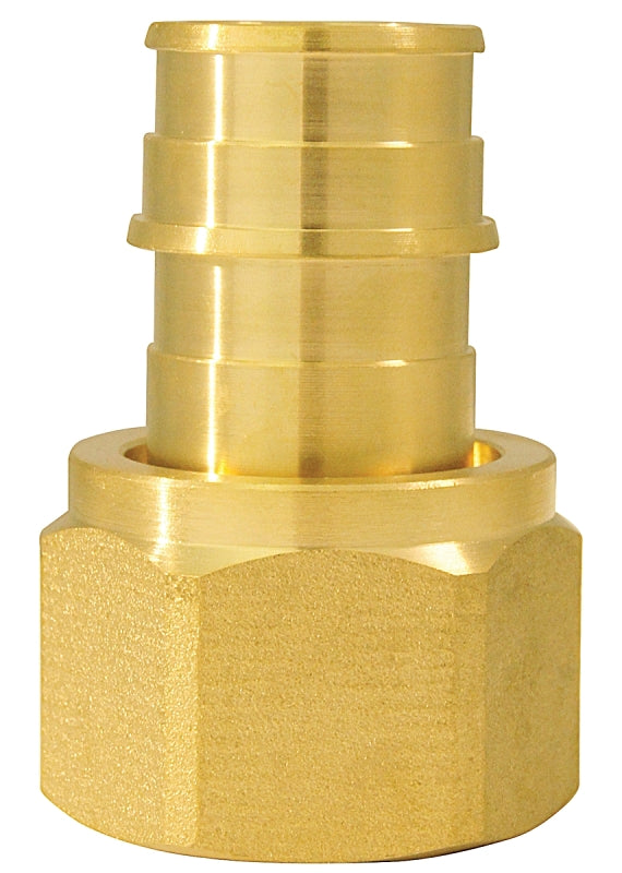 Apollo ExpansionPEX Series EPXFA34S Swivel Pipe Adapter, 3/4 in, Barb x FNPT, PEX-A, Brass, 200 psi Pressure