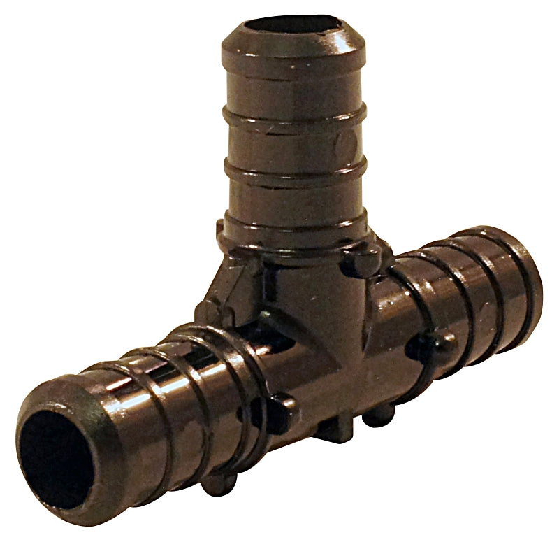 Apollo PXPAT1240JR Pipe Tee, 1/2 in, Barb, PEX-B, Plastic, Black, 200 psi Pressure
