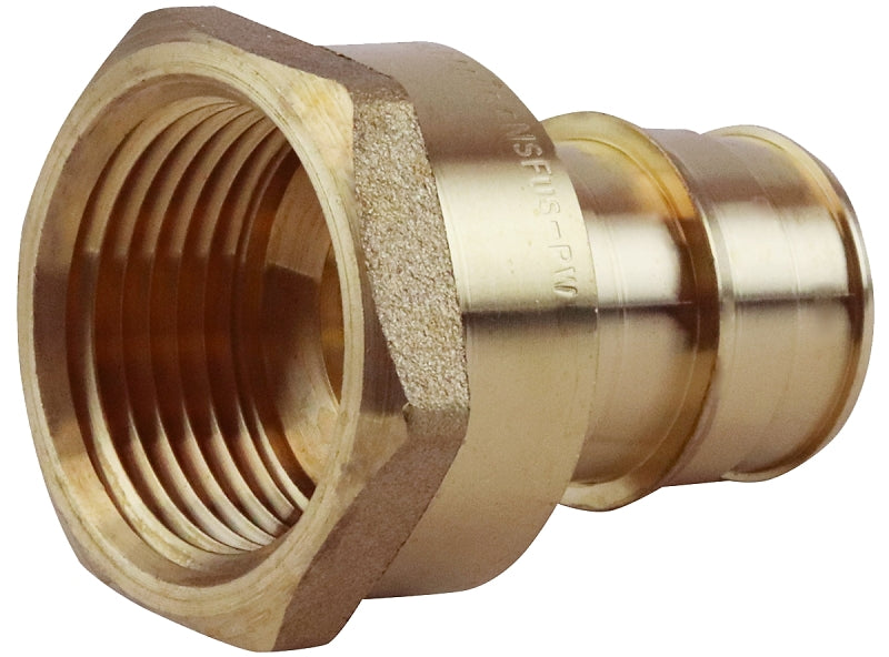 Apollo EPXFA3434 Pipe Adapter, 3/4 in, PEX Barb x FPT, PEX-A, Brass, 200 psi Pressure
