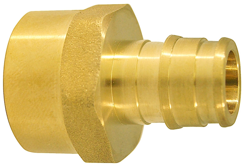 Apollo EPXFA1212 Pipe Adapter, 1/2 in, PEX Barb x FPT, PEX-A, Brass, 200 psi Pressure