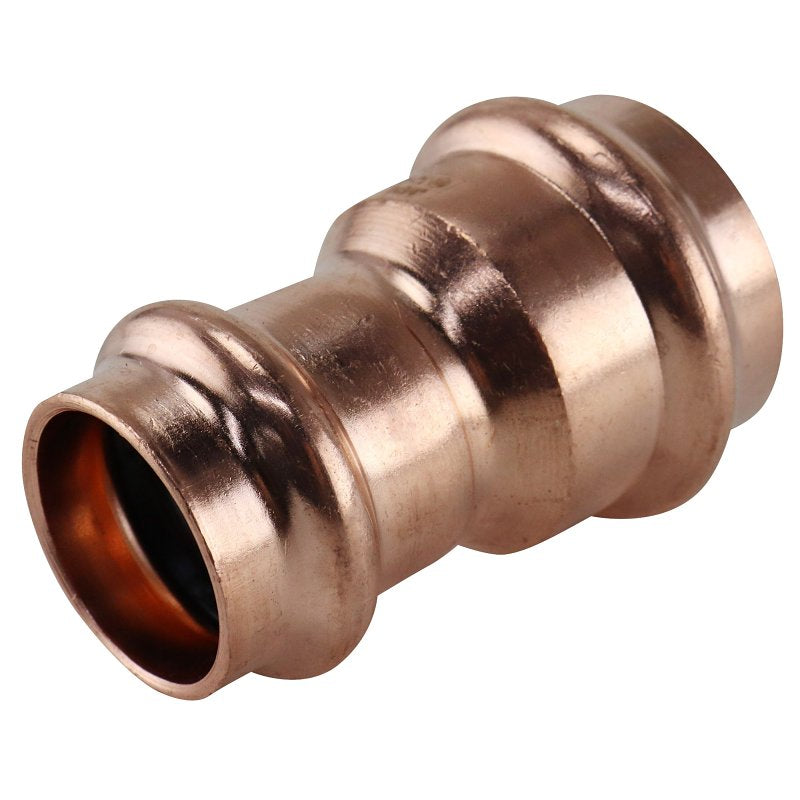 Apollo XPRC134 Coupling with Stop, 1 x 3/4 in, Press Fit, Copper, 300 psi Pressure
