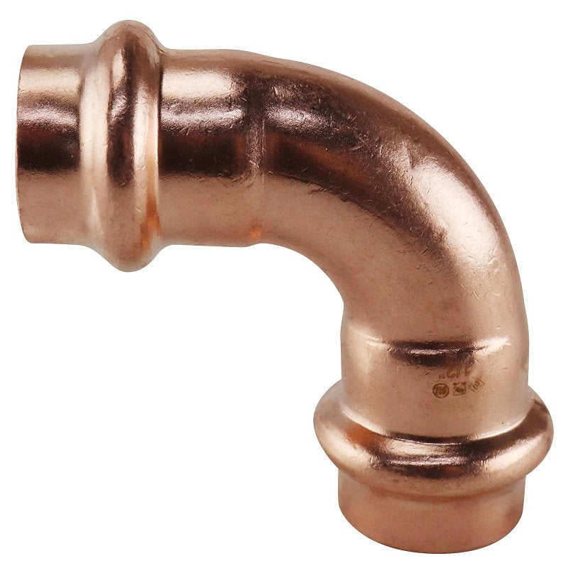 Apollo XPRE12 Elbow, 1/2 in, Press-Fit, 90 deg Angle, Copper, 300 psi Pressure