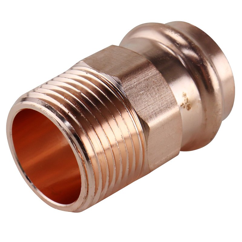 Apollo XPRMA1 Adapter, 1 in, MPT x Press Fit, Copper, 300 psi Pressure