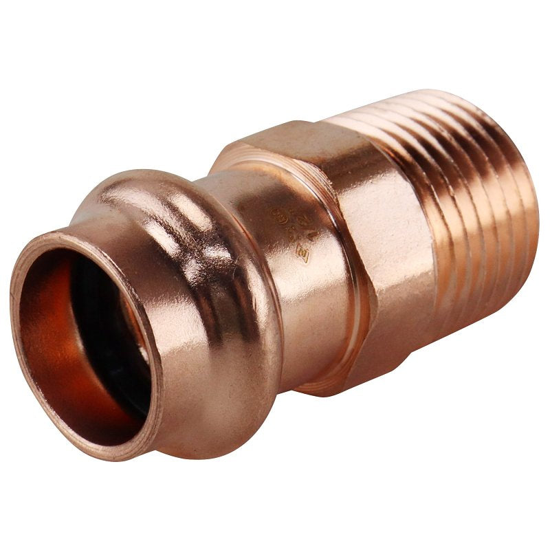 Apollo XPRMA12 Adapter, 1/2 in, MPT x Press-Fit, Copper, 300 psi Pressure