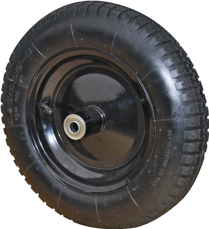 ProSource PR1306 Wheelbarrow Wheel, Tube, 13 x 3 in Tire, 13 in Dia Tire, 3 in W Tire, Knobby Tread, Rubber Tire