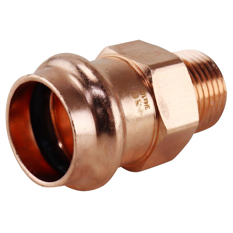 Apollo XPRMA3412 Adapter, 3/4 x 1/2 in, MPT x Press-Fit, Copper, 300 psi Pressure
