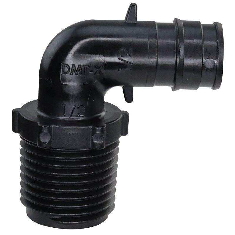 Apollo EPXPAME125PK Elbow, 1/2 in, PEX x Male, PEX-A, Poly Alloy, 200 deg F Schedule
