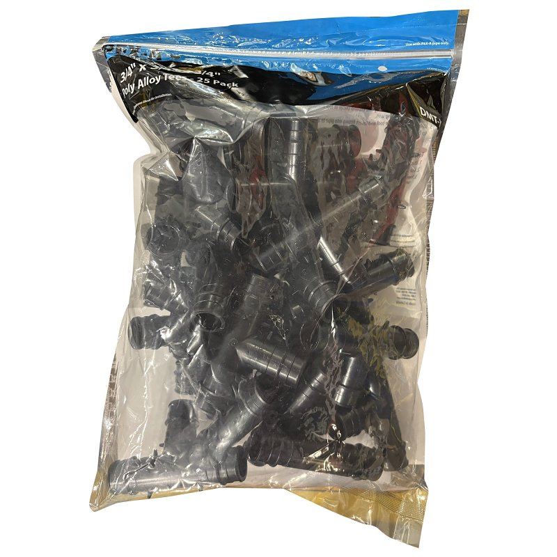 Apollo EPXPAT3425PK Tee, 3/4 in, PEX, PEX-A, Poly Alloy, 200 psi Pressure