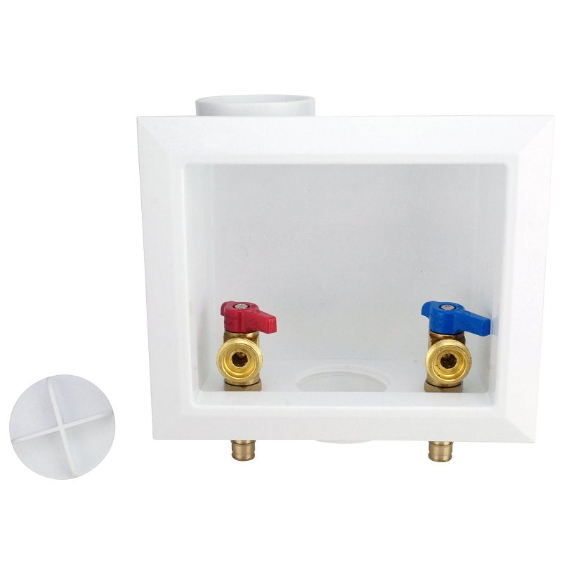 Apollo EPXBOXWM Washing Machine Outlet Box, 1/2 in Connection, Brass