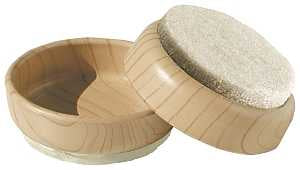 Shepherd Hardware 9364 Caster Cup, Felt Cloth, Woodgrain, 2-3/8 in Dimensions