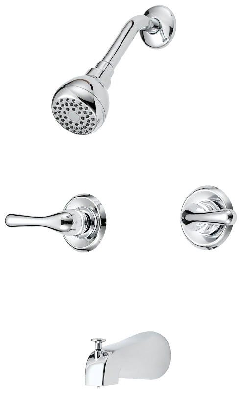 Boston Harbor F2014501CP Tub/Shower, Fixed-Mount Showerhead, 1.75 gpm Showerhead, 1-Spray Setting, Zinc Tub Tub Spout