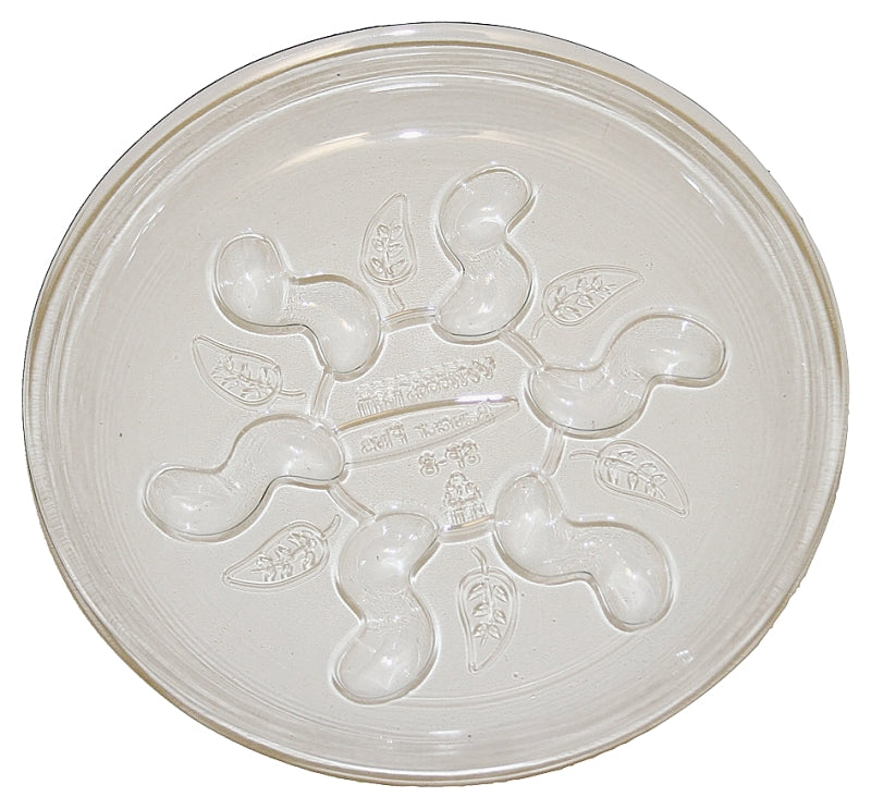 Gardener's Blue Ribbon Saucer Plus Series SP14 Plant Saucer, 14 in Dia, Round, Plastic, Clear, Pack of 12