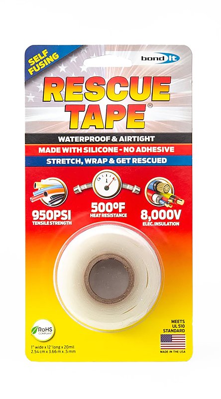 Harbor Products RT12012BCL Self-Fusing Pipe Repair Tape, 12 ft L, 1 in W, Clear