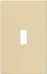 Eaton PJS1V Wallplate, 4-7/8 in L, 3.12 in W, 1-Gang, Polycarbonate, Ivory, High-Gloss