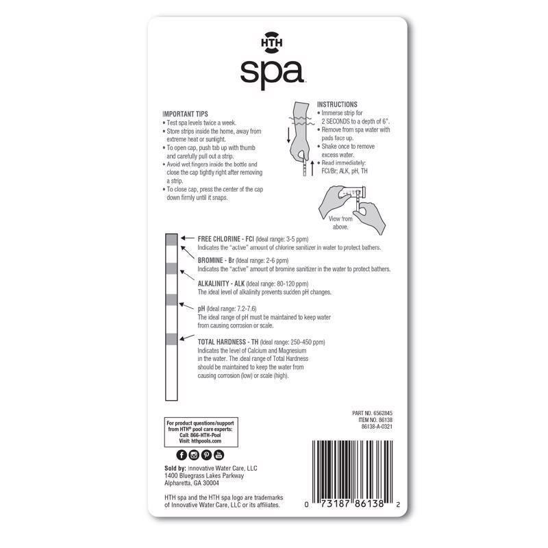 HTH Spa Solid Test Strips 25 ct, Pack of 5