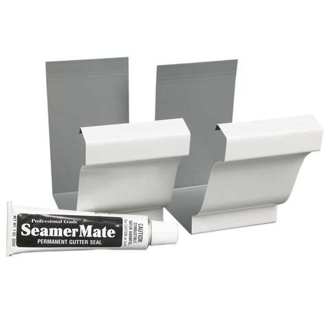 Amerimax White Aluminum K Gutter Seamers, Pack of 18