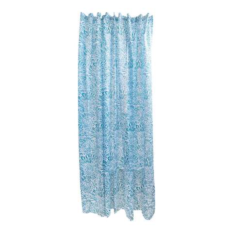 Sttelli Dandelion 72 in. H X 72 in. W Teal Shower Curtain Polyester, Pack of 3
