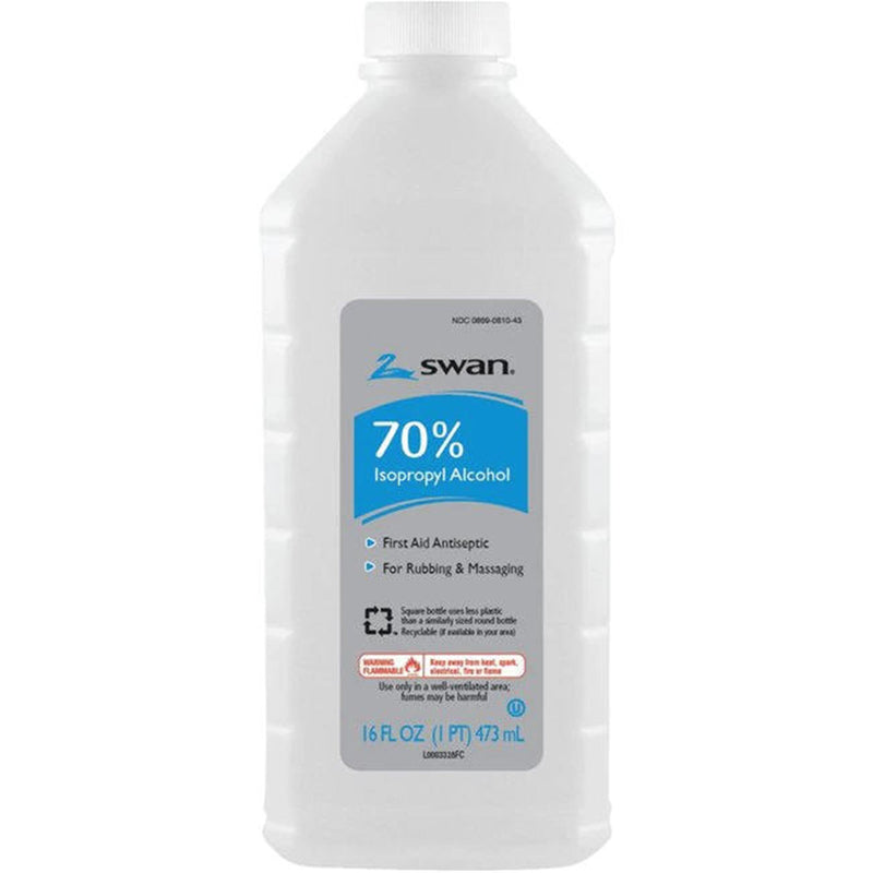 Swan 70% Isopropyl Rubbing Alcohol 16 oz 1 pk, Pack of 12