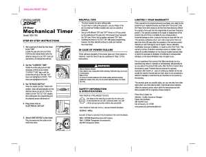 PowerZone TNI24111 Electromechanical Timer, 15 A, 125 V, 1875 W, 1-Outlet, 24 hrs Time Setting, 24 hr Cycle