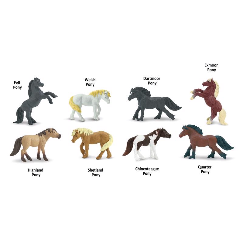 Safari Ltd. Toobs Ponies Toy Multicolor 8 pc