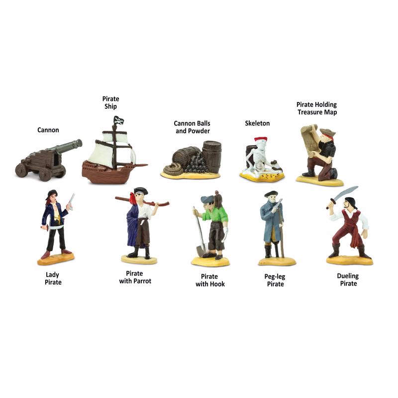 Safari Ltd. Toobs Pirates Toy Multicolor 10 pc