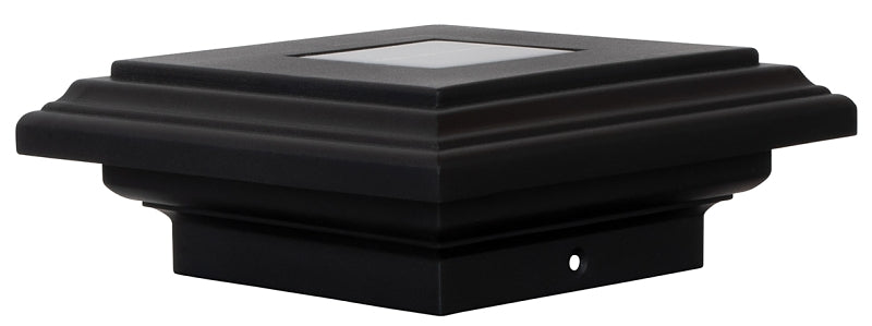 Boston Harbor 26087 Solar Fence Post Cap Light, Plastic, Black