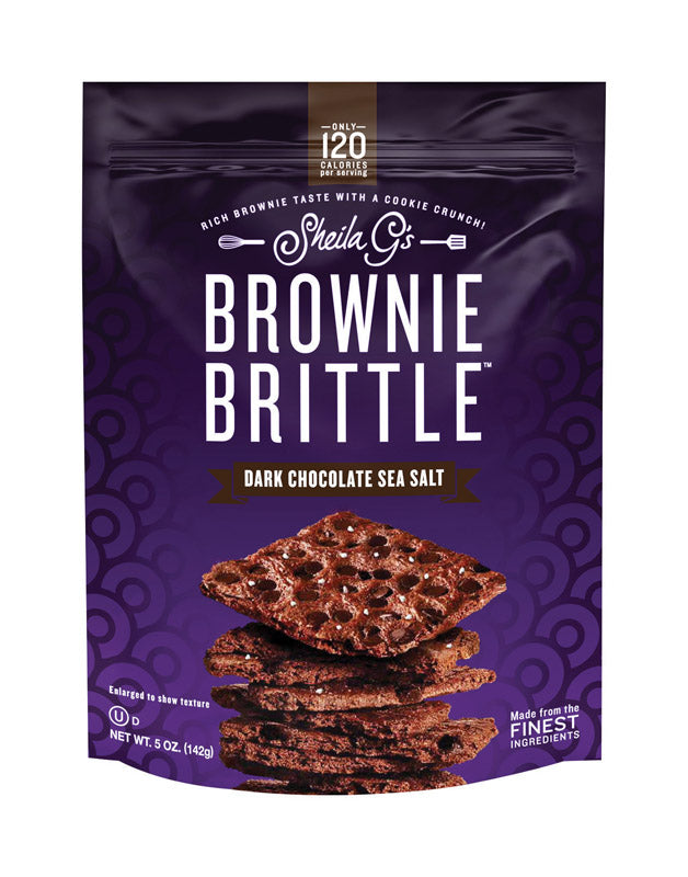 Sheila Gs Dark Chocolate/Sea Salt Brownie Brittle 5 oz Bagged, Pack of 6