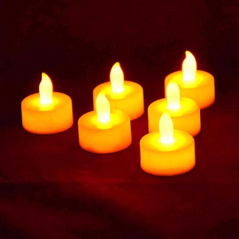 Magic Seasons White No Scent LED Flameless Tea Lights, Pack of 12