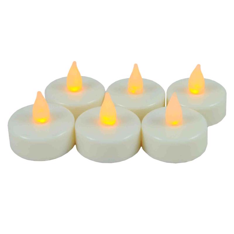 Magic Seasons White No Scent LED Flameless Tea Lights, Pack of 12