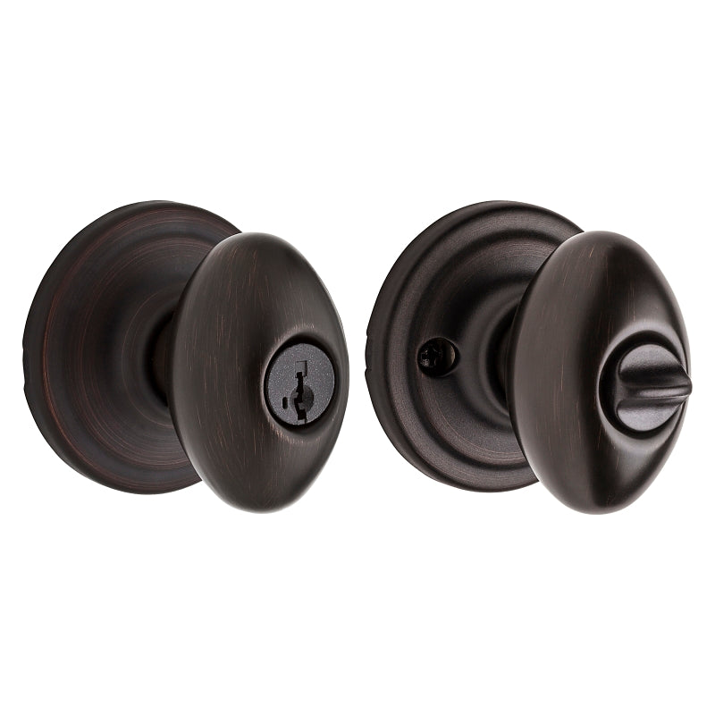 Kwikset Signature Series 740L-11P Entry Knob, Venetian Bronze, Metal, KW1 Keyway, Re-Key Technology: SmartKey, 2 Grade