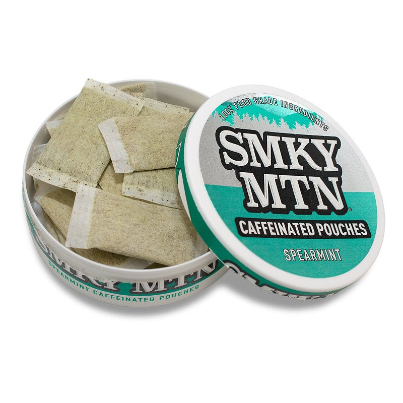 Smokey Mountain 03790 Caffeinated Pouch, Spearmint, 15 Count, Can, Pack of 10