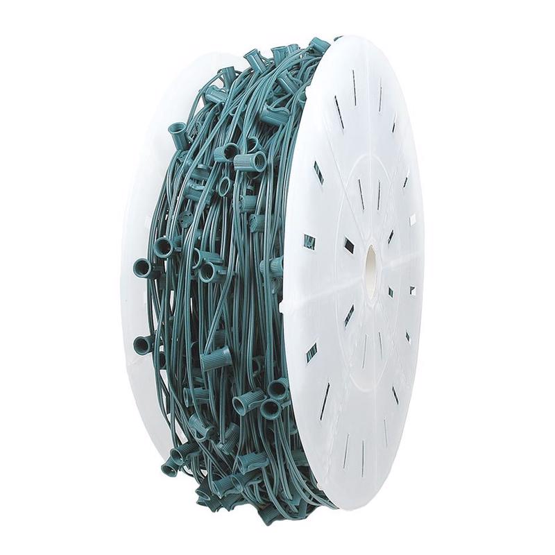 Holiday Bright Lights LED C7 String Socket Light Cord on Reel 500 ft.