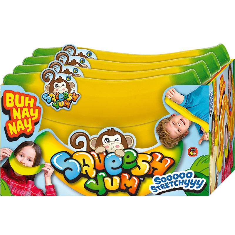 Squeesh Yum Buh Nay Nay Toy Green/Yellow, Pack of 12