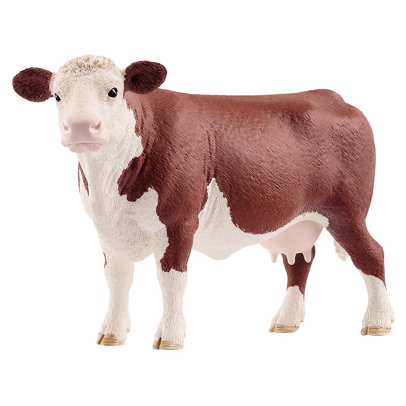 Schleich Farm World Hereford Cow Toy Brown/White, Pack of 5