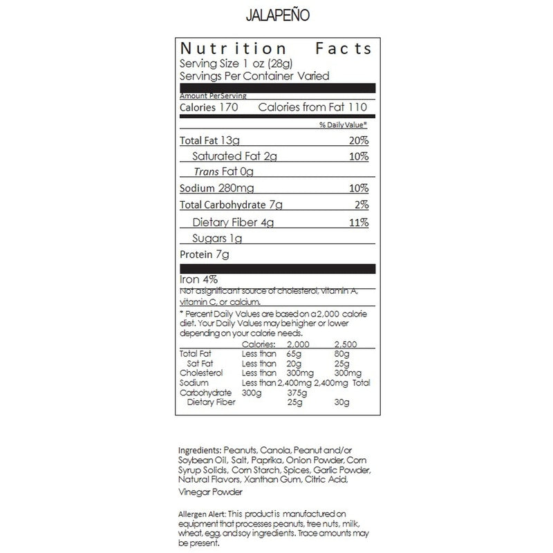 Carolina Nut Co. Jalapeno Peanuts 12 oz Can