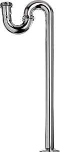 Plumb Pak PP250CP S-Trap with Flange, 1-1/2 in, Flanged, Brass, Chrome-Plated