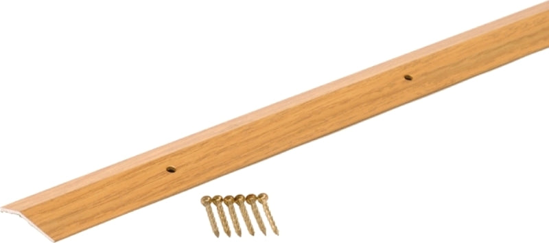 M-D 40120 Carpet Trim, 36 in L, 1-3/8 in W, Aluminum, Oak
