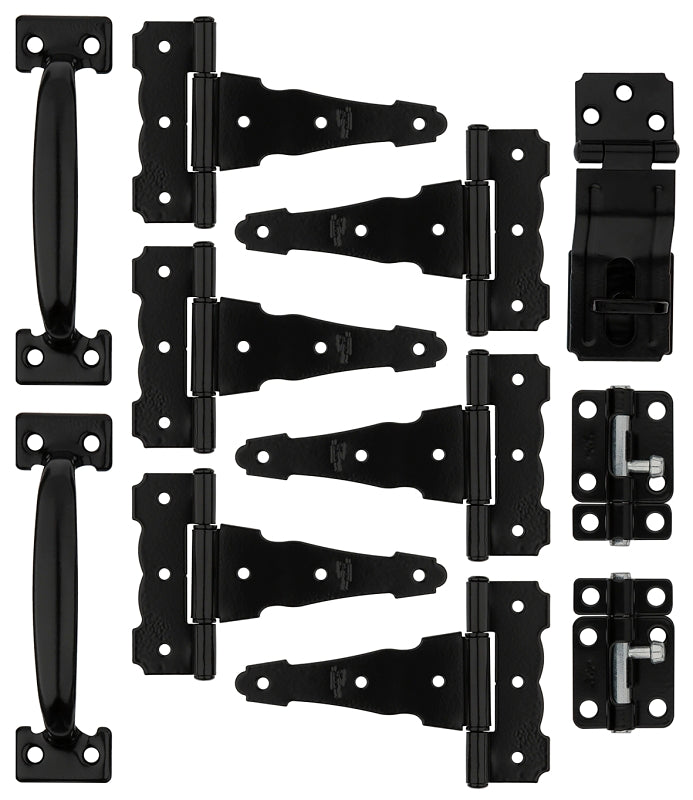 National Hardware N166-006 Shed Kit, Steel, Black, 11-Piece