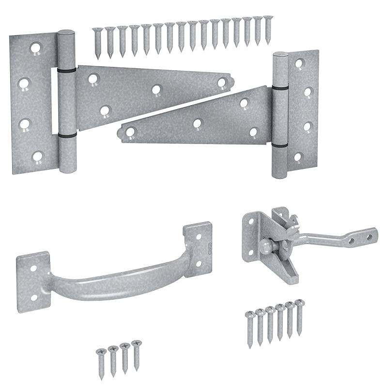National Hardware N166-008 Gate Kit, Steel, Galvanized, 4-Piece