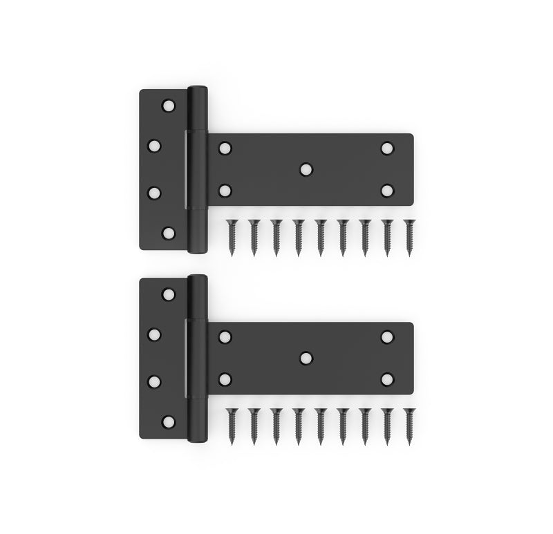 National Hardware N166-035 Industrial T-Hinge, 4-9/32 in H Gate Leaf, 1-13/16 in W Gate Leaf, 6 in H Frame Leaf, Steel