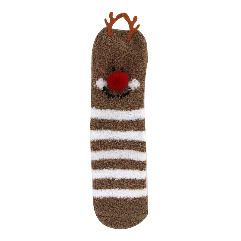 Cozy Cuties Unisex Fuzzy Socks Multicolored, Pack of 24